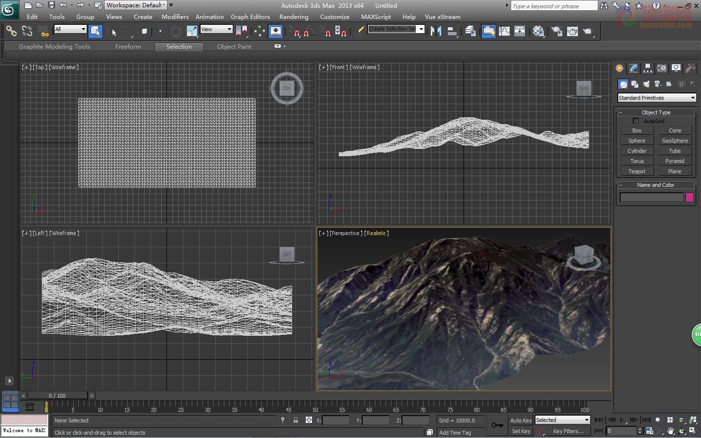 3dmax中真实地形截图10