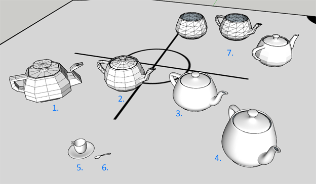 SketchUp 茶壶/茶杯/羹匙插件