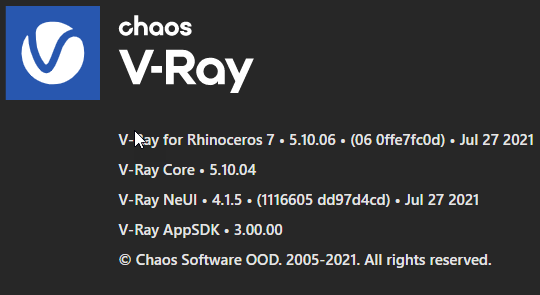 VRay 5.10.06 for Rhino
