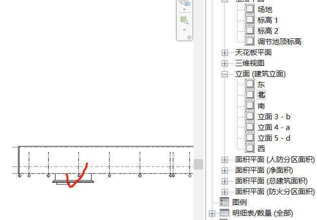 北立面能看见