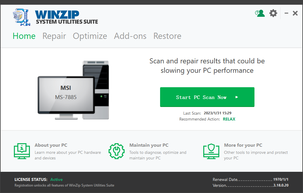 WinZip System Utilities Suite